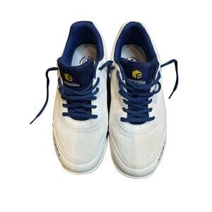 FitVille Amadeus White Blue Mesh‎ Athletic Running Walking Shoes Mens 9EW